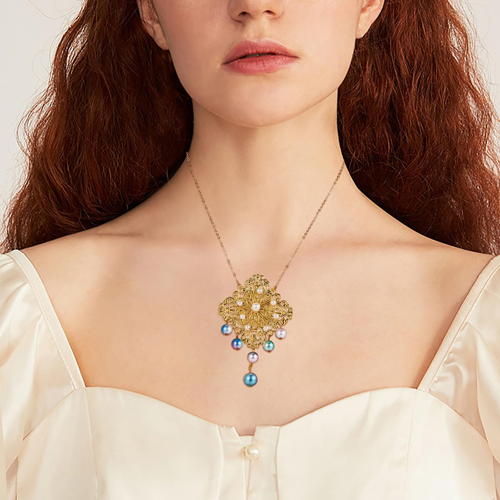 BEEFLYING 100pcs Tibetan Filigree Links Charms Pendants Golden Connectors Charms Metal Embellishments for Jewelry Making Necklaces Bracelets - Image 6