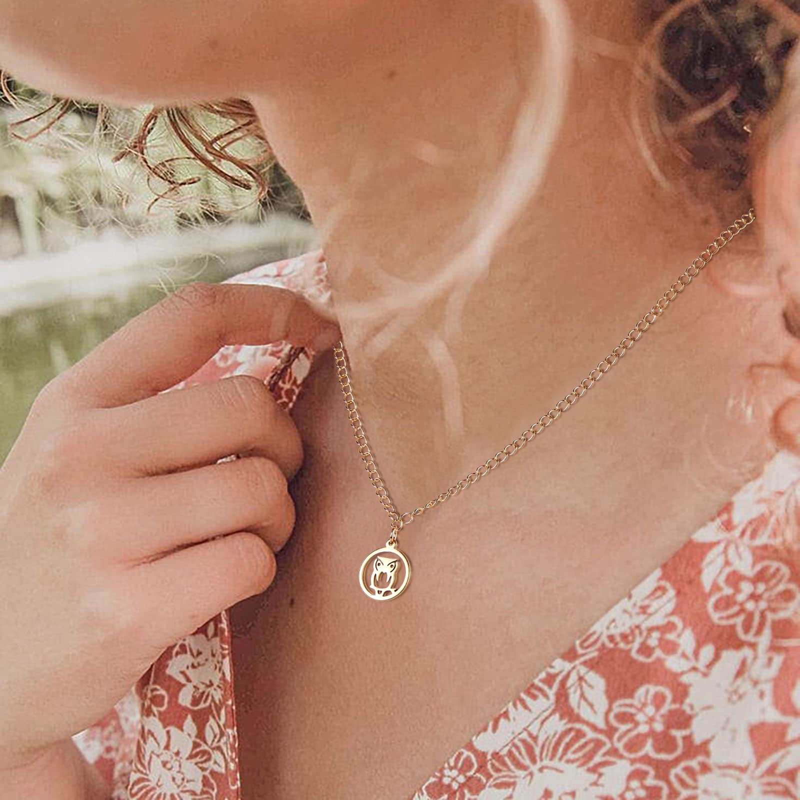 BEEFLYING 20pcs Gold Animal Charms 304 Stainless Steel Round Cat Fish Charms Pendants for Jewelry Making Earring Bracelet Necklace - Image 7