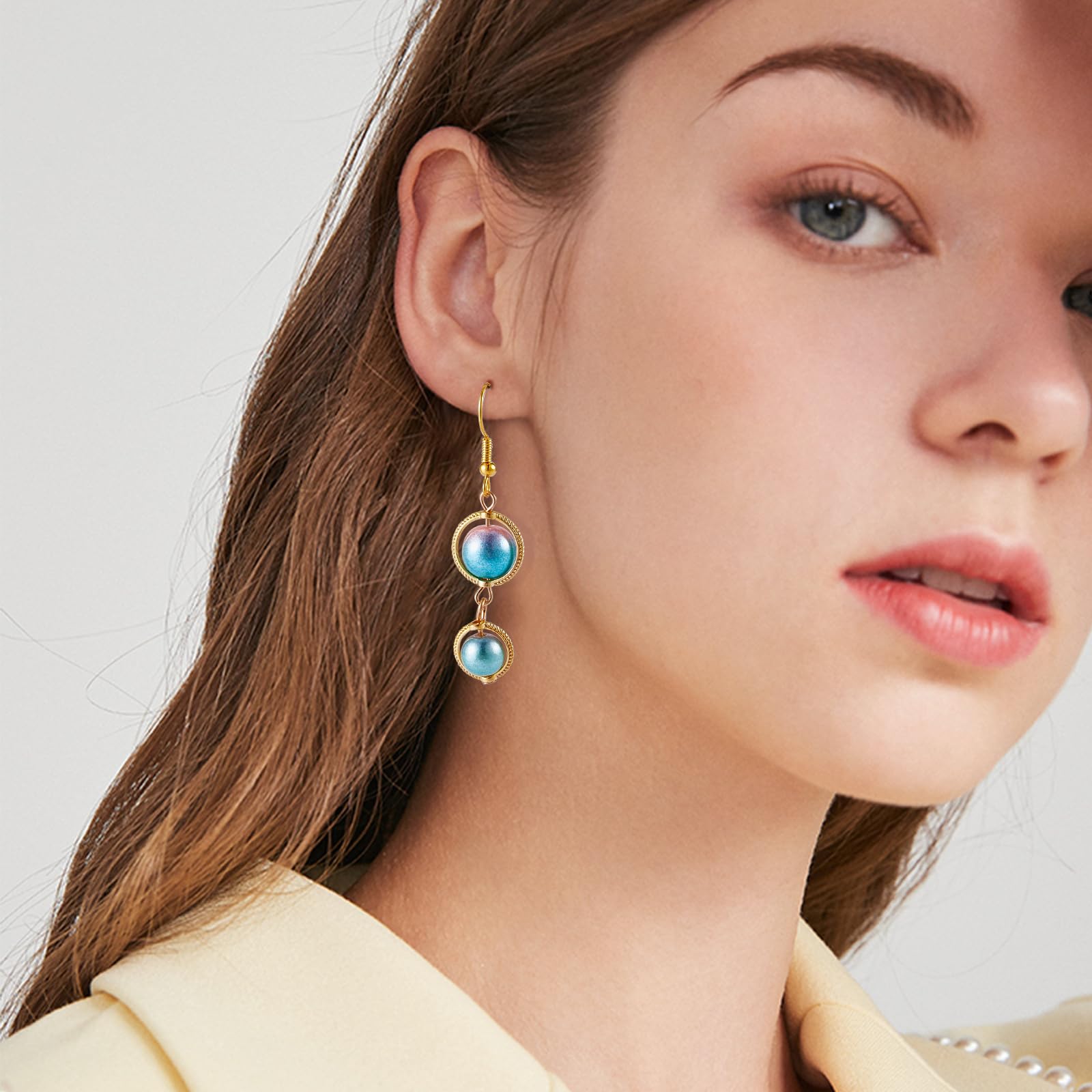 BEEFLYING 40pcs Double Hole Bead Round Frames Links Connectors for Beading Jewelry Making Crafts Assortments Necklaces, Bracelets, Earrings, Keychains, Golden - Image 6