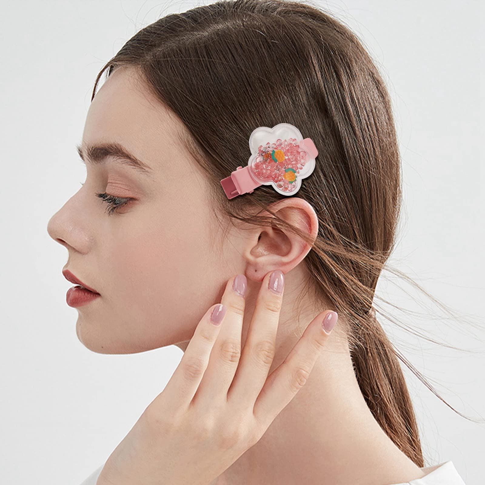 BEEFLYING 40Pcs Sequin PVC Slime Charms Plastic Transparent Flatback Decoration Charm for Scrapbooking Headwear Hairclips Bow Accessories - Image 6