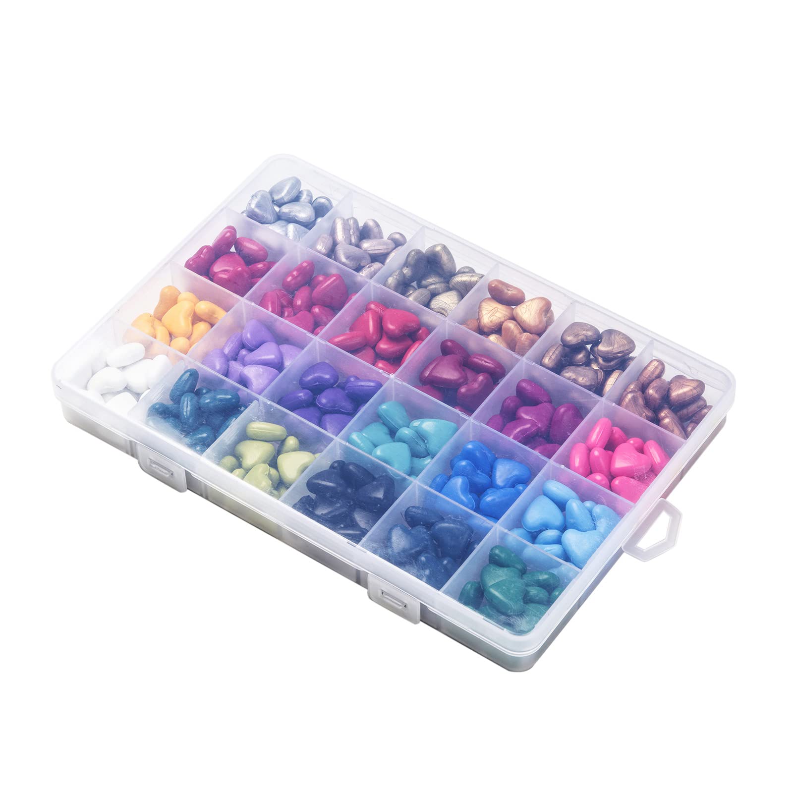 BEEFLYING 432 Pcs 22 Colors Heart Sealing Wax Beads Particles Colorful Sealing Wax Beads for Retro Seal Stamp Envelope Wedding Invitations Christmas Letters - Image 5