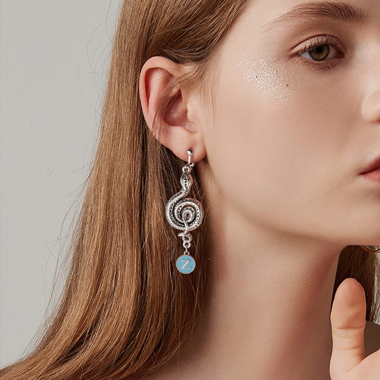 BEEFLYING 48Pcs 6 Style Gold Silver Tibetan Snake Charm Metal Alloy Cobra Snake Witch Charm Antique Gold Bronze Serpent Connector for DIY Bracelet Jewelry Craft Making - Image 6