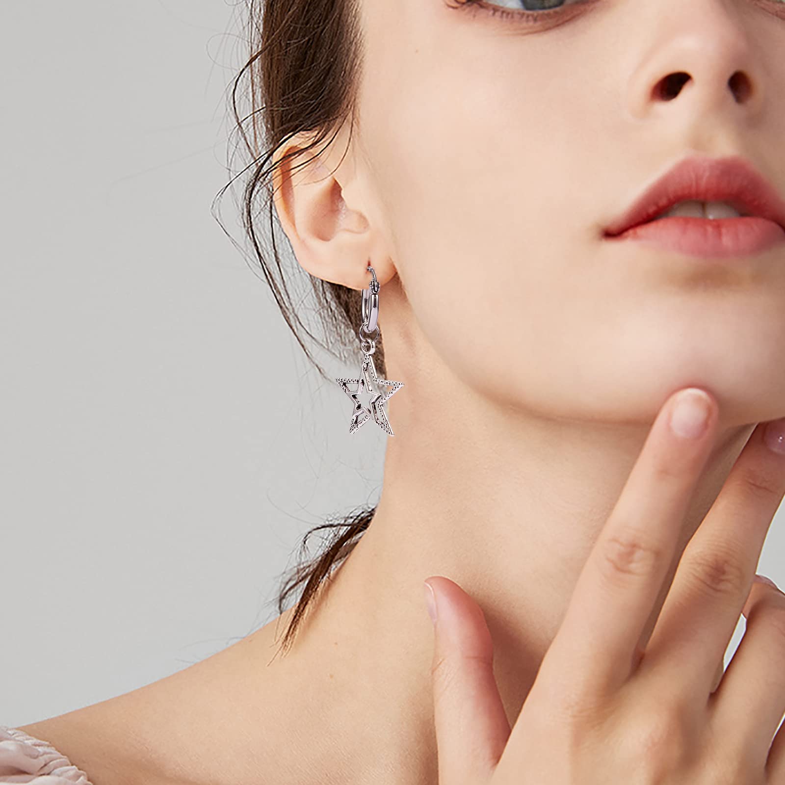 BEEFLYING 75 Pieces Pentacle Star Charms Moon Pentagram Witch Magic Pendants Vintage Round Circles Halloween Metal Pendants for DIY Jewelry Making Crafts Supplies - Image 6