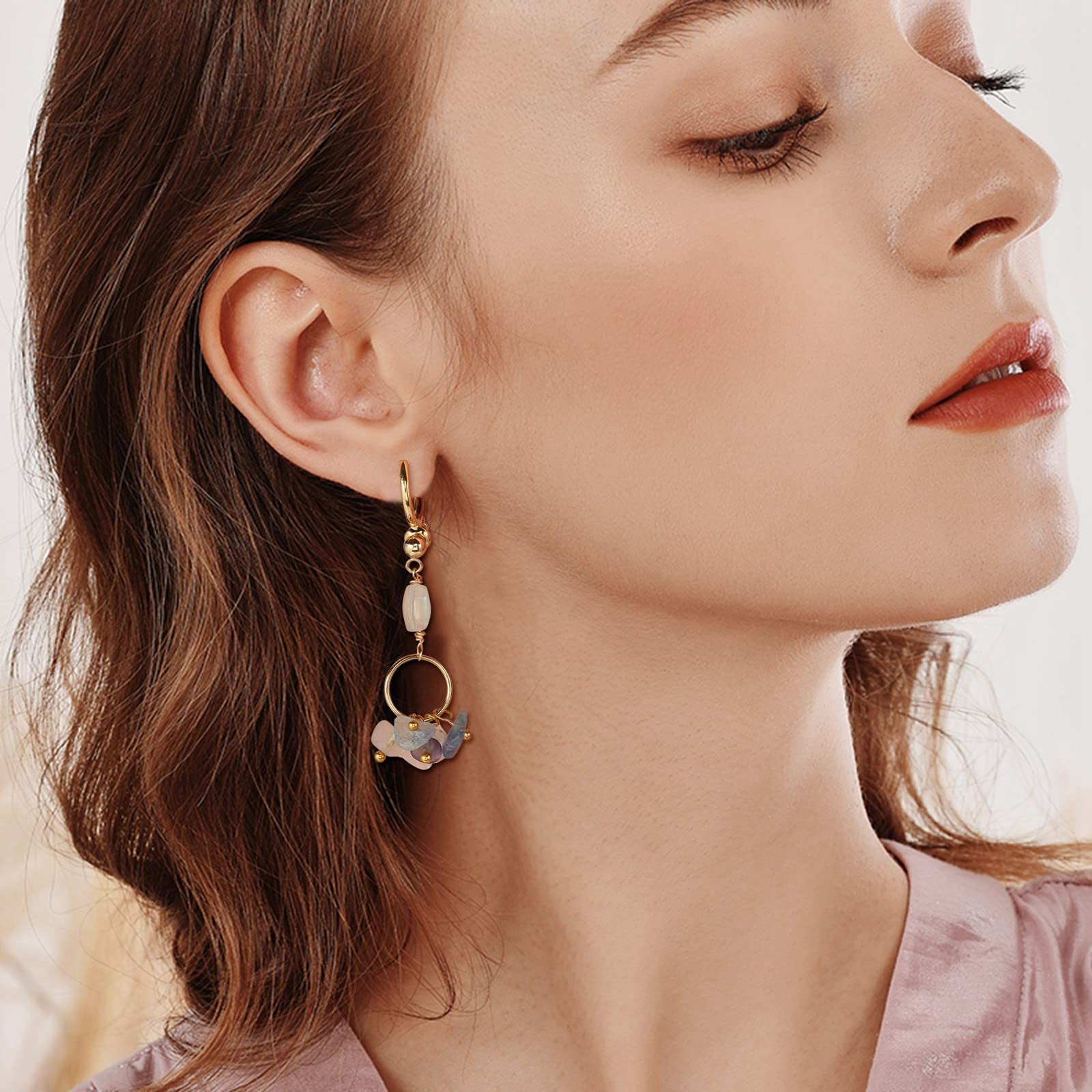 BEEFLYING 8 Pcs Brass Clip-on Hoop Earring Converters Findings Non-pierced Ears Mixed Color for DIY Handmade Earring Jewelry Making - Image 6