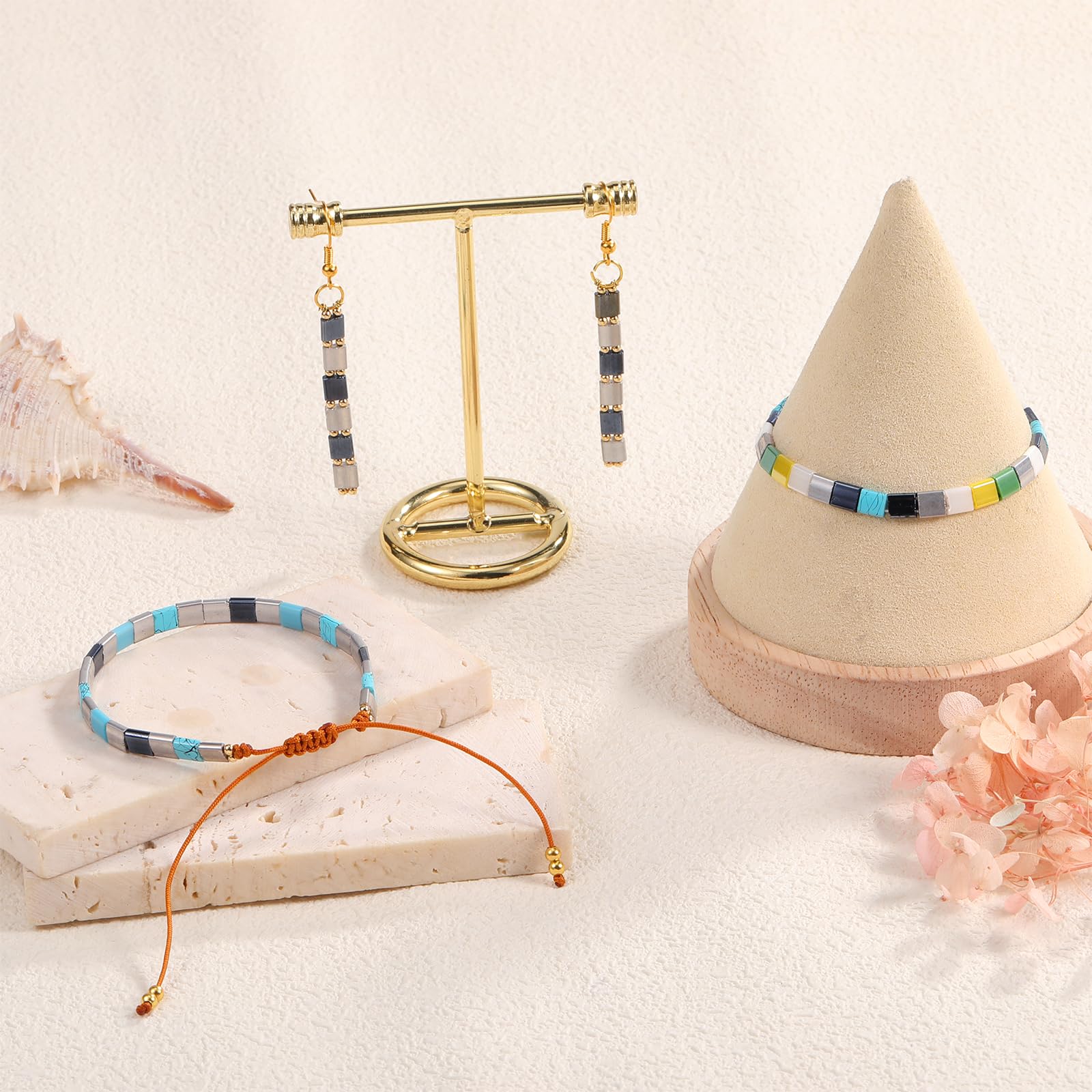 BEEFLYING 90Pcs 5mm Tila Beads, 2 Hole Flat Square Beads Japanese Loose Spacer Beads for Jewelry Making DIY Craft Multi-Strand Bracelet Necklace Earrings - Image 5