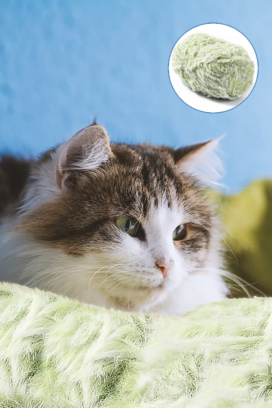 BEEFLYING Chunky Fluffy Hand-Woven Knitting Yarn Soft Faux Fur Polyester Crochet Chenille Yarn Imitation Mink Thick Wool Thread for DIY Sweater Scarf Glove Blanket Knitting Crafts (Dark Sea Green) - Image 5